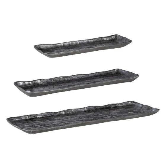 Wholesale ๐ Uttermost Artisan Antique Nickel Trays, S/3 - 24 W X 1.25 H X 7.5 D (inches) ๐ - Image 5