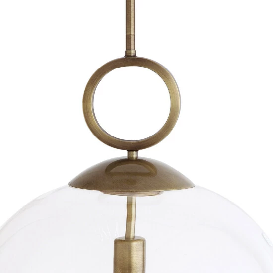 Promo โ Uttermost Calix Aged Brass Steel/Glass 1-light Pendant โ - Image 3