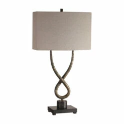 Outlet ✔️ Uttermost Talema Distressed Aged Silver Leaf 1-light Table Lamp 💯