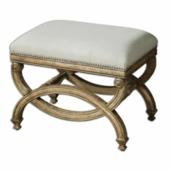 Deals 👍 Uttermost Karline Natural Linen Small Bench 🔥