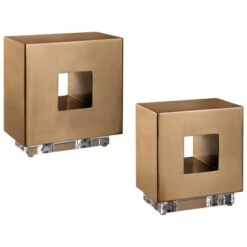 Hot Sale 🤩 Uttermost Rooney Brass Cubes (Set Of 2) 😍