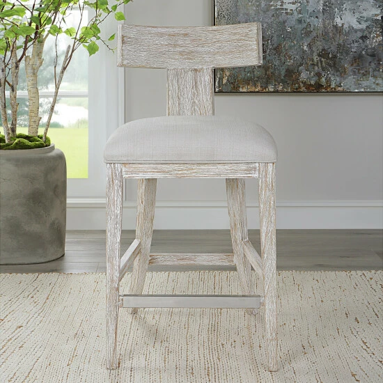 Best reviews of ๐ฅฐ Uttermost Idris White Counter Stool - 20"x 38"x 22.5" ๐ - Image 3