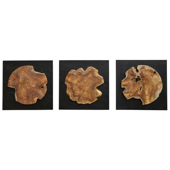Budget ๐ฏ Uttermost Kolini Teak Wood Wall Decor, S/3 - 25.6 W X 25.6 H X 2.5 D (inches) ๐งจ