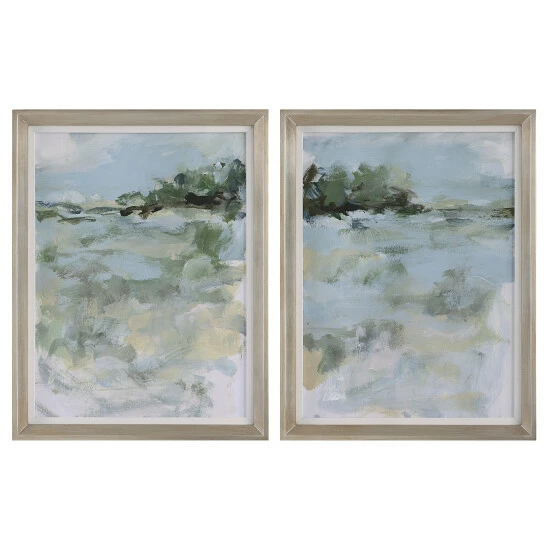 Best Pirce ❤️ Uttermost Far Away View Framed Prints, Set/2 - 21"x27"x2" 🥰