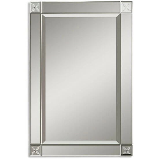 Cheap โ Uttermost Emberlynn Etched Bevel Framed Mirror - Silver - 20.5x30.75x1 โ๏ธ